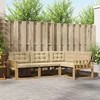 Set vanjskih sofa s jastukom 4 pcs Bijela i bež