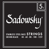 Sadowsky Black Label Bass String Set Taperwound - 5 String Steel 40-125