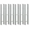 shumee Ograjna sidra 6 kosov srebrna 9x6x60 cm pocinkano jeklo