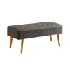 Hanah Home Trpezarijska klupa Vina 1053 110x50x40cm Bež-Antracit