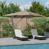 Suncobran Sivo-smeđa 352 x 251 x 265 cm Poliester i aluminij