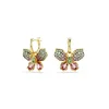 Swarovski Uhani Idyllia rumena / zlata / zelena / roza