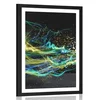Plakat s paspartujem moderna barvna abstrakcija - 40x60 silver