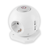 Razdelilnik krogla 3-vtični + 2x2.1 A USB s stikalom