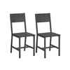Songmics Set dveh jedilnih stolov 36x466x871 cm siva