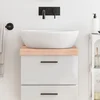 Kupaonska radna ploča 40x30x(2-6) cm netretirano masivno drvo