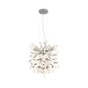 Globo 64138HS - Luster na sajli QUEENA 4xE14/40W/230V srebrna
