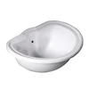 Vgrajeni keramični umivalnik RETRO, 50 x 41 cm - Bela - 24 - 41.00 - Keramika - Da - Kerasan - RETRO KERASAN - 50.00 - Brez odprtine - Oval/Ellipse - Vgradni umivalnik - 50x23x41 cm