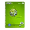 Zvezek College Format Werk Ursus Green A4, 80 listov, kvadratni, 70 g, recikliran