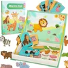 shumee Montessori magnetna sestavljanka živali izobraževalna sestavljanka 47 magnetov