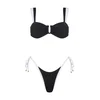 Acuarela Brand Bikini Royale U Bikini Set - Tie side črna