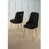 HANAH HOME Set 6 stolica Newa Black Gold