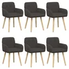 Trpezarijske stolice 6 pcs Bouclé Tamnosiva 59 x 57 x 85 cm