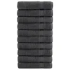 Vidaxl Premium brisače SOLUND 10 kos antracit 70x140 cm 600 g/m2