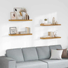 Polica na zidu 4 pcs Bež 80 x 23,5 x 4 cm Konstruirano drvo