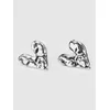 Blue Tomato Heart Earrings Jewellery silver stainless steel