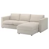 VIMLE Sofa trosed, s lenjivcem/Gunnared bež