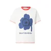 Marimekko Majica TARTTUA UNIKKO PLACEMENT mornarska/nočno modra/bela