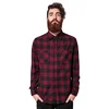 Moška srajca URBAN CLASSICS - karirasti flanel - TB297-črna/bordo
