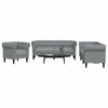 3-dijelni set sofa svjetlosivi od tkanine