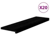 Vidaxl Podloge za stopnice 20 kosov rjavo-črne 90x25x2 cm trdna hrastovina
