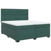 Vidaxl Box spring postelja z vzmetnico temno zelena 200x200 cm žamet