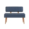 Hanah Home Trpezarijska klupa Vina 1048 110x85x36cm Bež-Tamnoplava