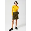 Plaid skirt with belt