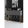 Hanah Home Komoda Luxe 120x80x30cm Zlatno-Antracit