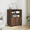vidaXL Omarica na kolesih rjav hrast 60x48x81 cm inženirski les