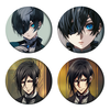 Set bedževa Anime Black Butler, 37 mm, 4 kom