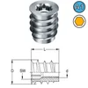 RAMPA navojni vložek TYP SKD, M8 x 18, AD16, inox 1.4305