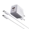 Moxom Kućni punjač MX-HC206 20W Type C na Type C, Beli