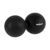shumee Dvojna masažna žoga Duoball 6,2cm, črna barva, silikonski material, REBEL ACTIVE