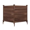 Costway Zasebna ograja 2-delna 119x119 cm rjava