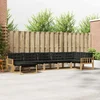 Set vanjskih sofa s jastukom 7 pcs Bijela i crna