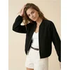 Sinsay - Soft touch bomber duks sa dodatkom viskoze - crno