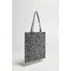Marisse Gray Animal Print Shopper Bag
