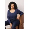 Trendyol Curve Ženska bluza Tbbaw26Af00008, Tamnoplava