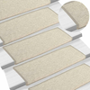 Prostirke za stepenice 15 kom 65x21x4 cm srebrne pravokutne rubove