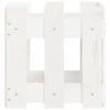 Vrtna sadilica s izgledom ograde bijela 30x30x30 cm od borovine