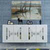 Hanah Home Konzolni sto Seduna, 150x75x35 cm, Belo-srebrne boje