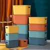 Shengnishangpin Set kutija za odlaganje sa poklopcem, 8 L, 26.5x18.5x16.5cm, 4 komada, Višebojni