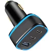 Ven-Dens USB-A + 2x USB-C - Autopunjač - Crna KP34284