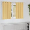 Zavjese za blackout s prstenovima 2 pcs Bež 140 x 140 cm