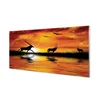 tulup.si Steklena slika Ptice jezero zahod 140x70 cm 2 obešalnika