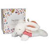 Plišasti zajček Doudou s temno roza bobble 25 cm