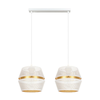 Luster na sajli PARIS 2xE27/60W/230V bela/zlatna