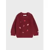 Sinsay - Pamučni džemper sa božićnim motivom - burgundy
