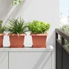 Saksije za biljke 6 pcs Crvena cigla 23 x 23 x 17,5 cm Plastika